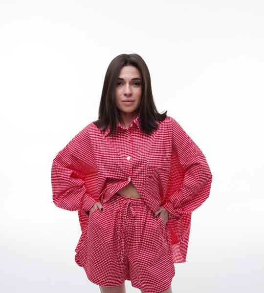 Костюм червоний у клітинку | Showroom By Nona — зображення 4